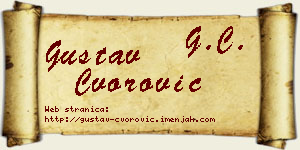 Gustav Čvorović vizit kartica